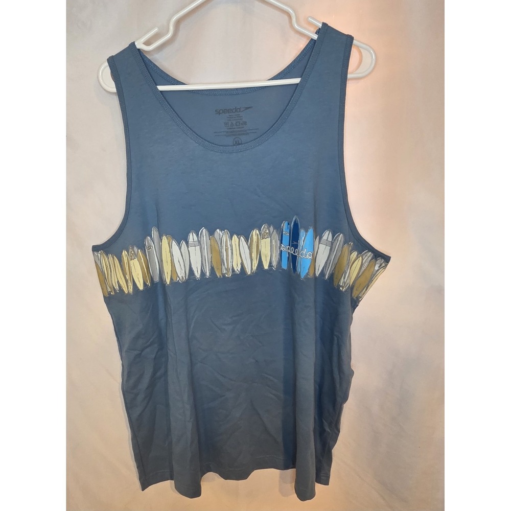 Speedoβ Shirt Mens XL Blue Tank Top Surfer